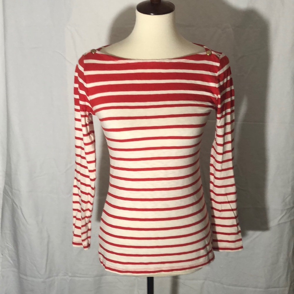 🌹 J. Crew long sleeve striped  cotton Sz S